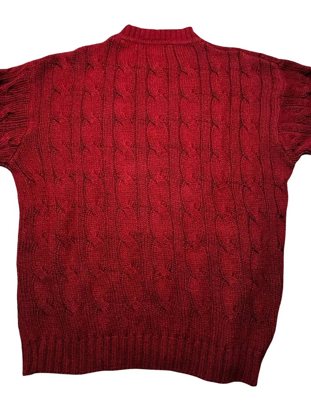 1990’s Banana Republic Men’s Cotton Cable Knit Sweater Large Vintage